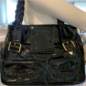 Valentino Garavani Purse 
Black Patent Leather